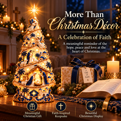 🔥Last Day 50% OFF-✨✝️ Bethlehem Nativity Light-Up Christmas Tree
