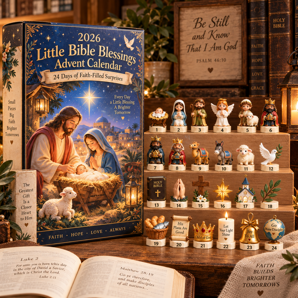 2026 Little Bible Blessings Advent Calendar ✝️ – 24 Days of Faith-Filled Surprises