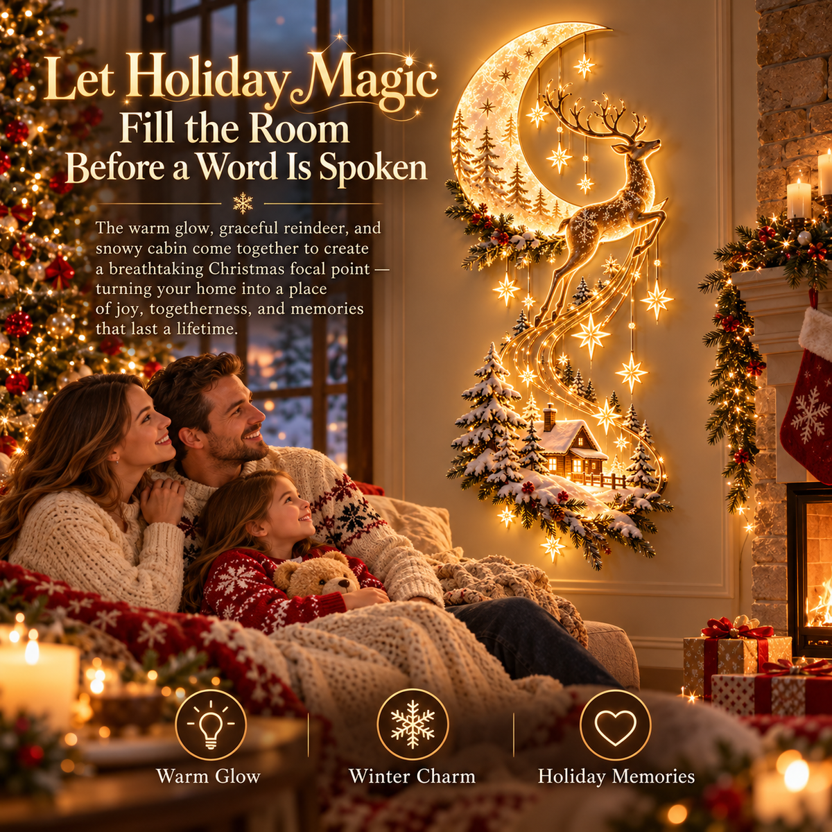 ✨ Last Day – 60% OFF!🌙 Reindeer Under the Stars™