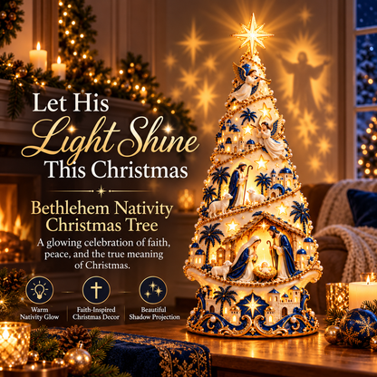 🔥Last Day 50% OFF-✨✝️ Bethlehem Nativity Light-Up Christmas Tree
