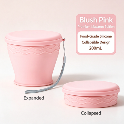 Upgraded Macaron-Style Collapsible Silicone Cup