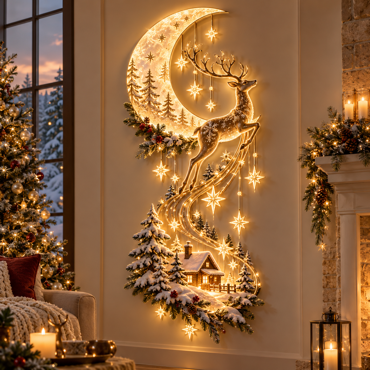 ✨ Last Day – 60% OFF!🌙 Reindeer Under the Stars™