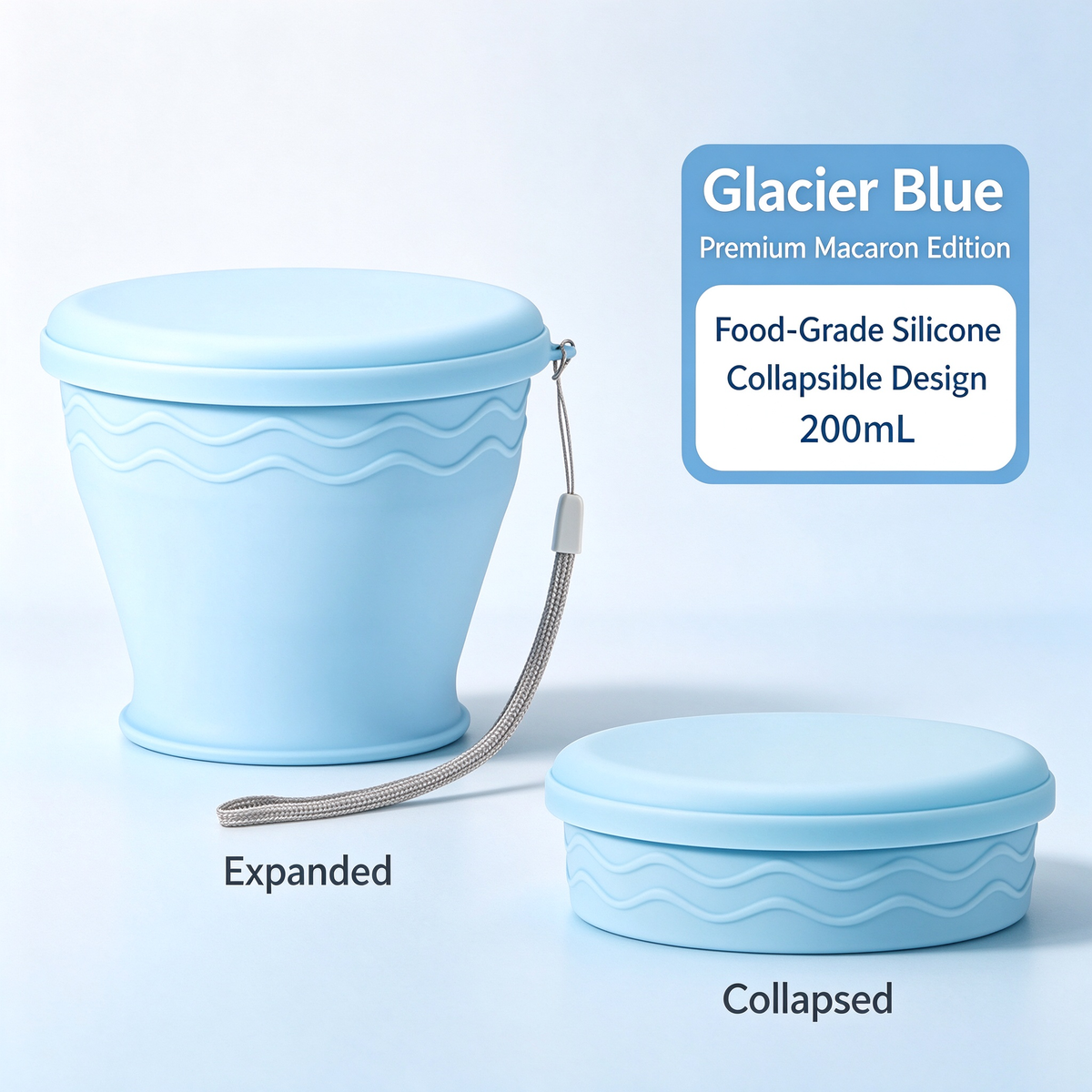 Upgraded Macaron-Style Collapsible Silicone Cup