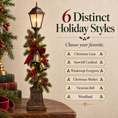 Old Christmas Streetlight – Lighted Tabletop Holiday Decor