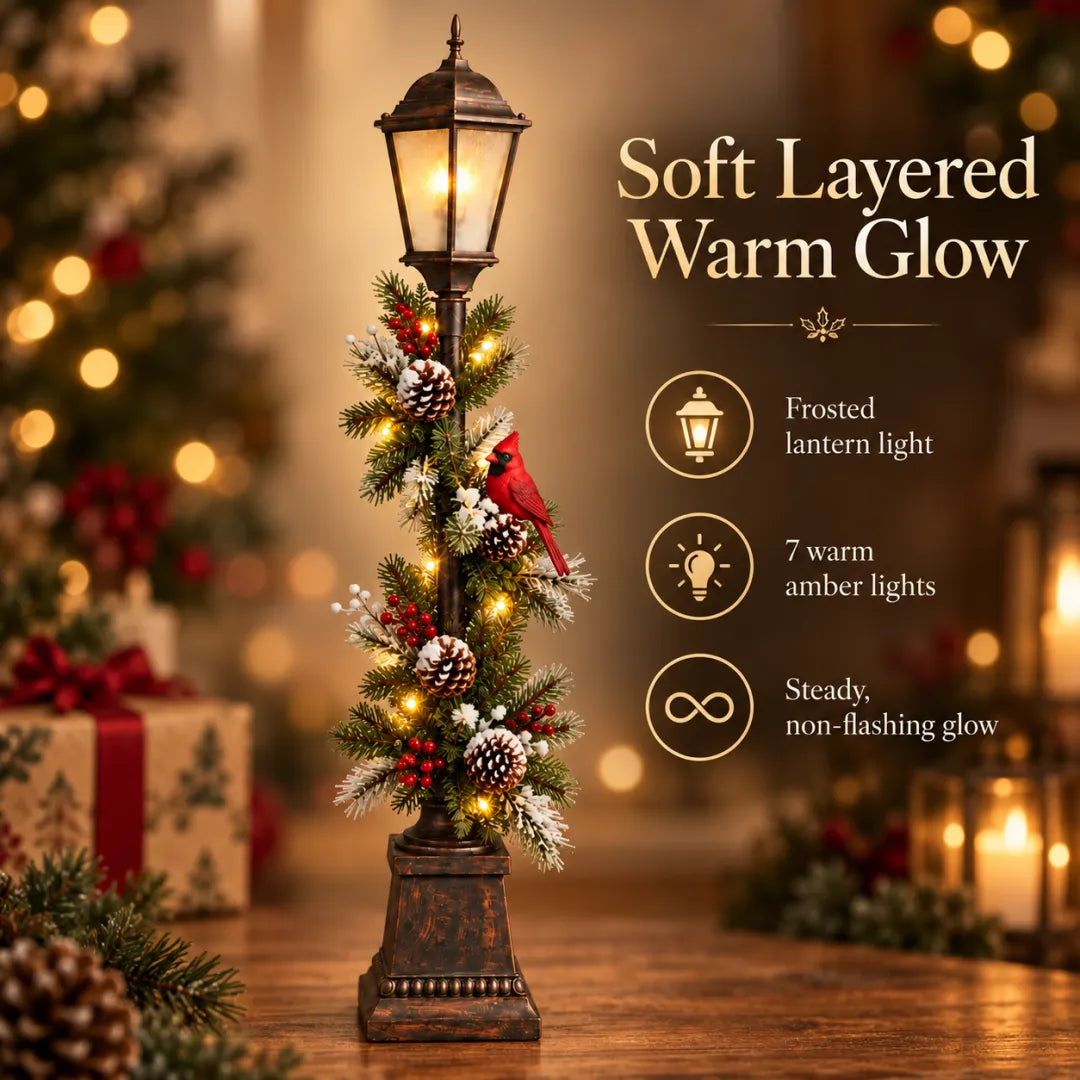 Old Christmas Streetlight – Lighted Tabletop Holiday Decor