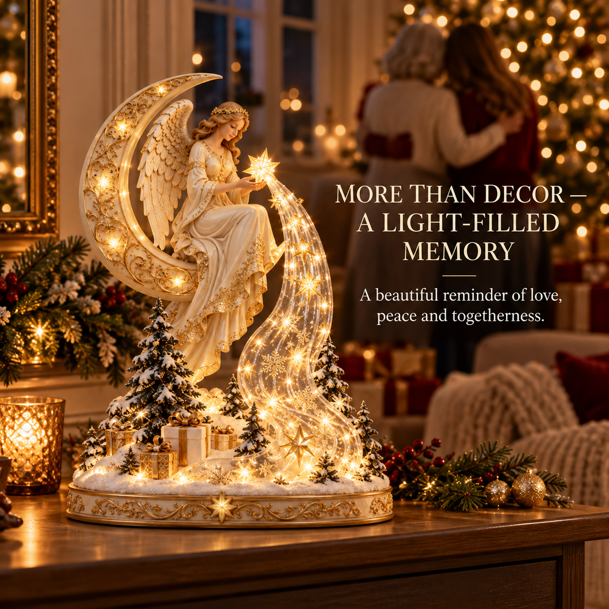 ✨ Angel’s Cascade of Stars™ – Lighted Christmas Tabletop Decoration