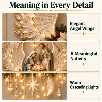 🔥Last Day 70% OFF✝️✨ Angel’s Embrace Nativity Wall Light – A Meaningful Christmas Glow🎄
