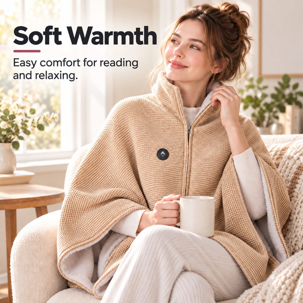 🔥 Wearable Heated Blanket – Stay Warm, Keep Your Hands Free