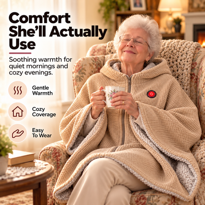 🔥 Wearable Heated Blanket – Stay Warm, Keep Your Hands Free
