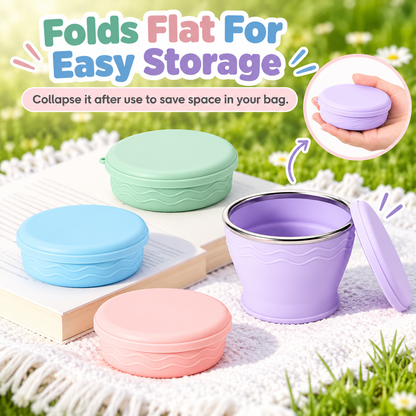 Upgraded Macaron-Style Collapsible Silicone Cup